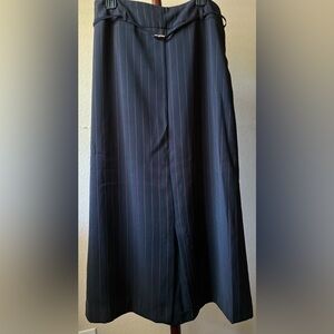 New York & Company Black Skirt with Red Stripes